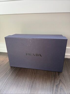 Prada Deep Navy empty shoe box